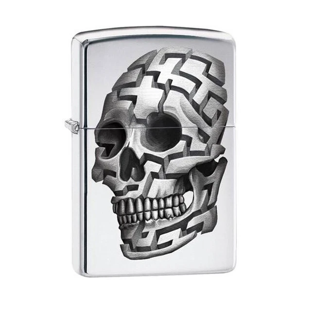 Zippo 3D skull collectable Windproof petrol lighter Smokers Gift Boxed