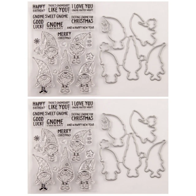 4 Pcs Christmas Die Set Merry Stamp Cuts Card Making Snowflake Tool