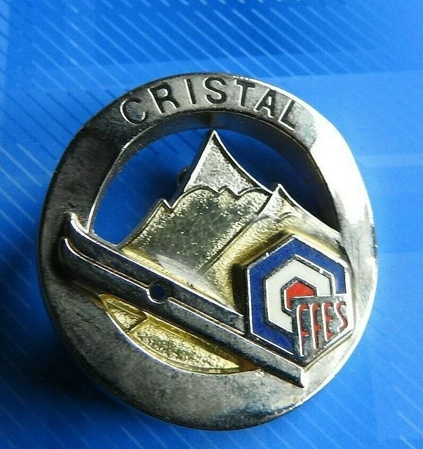 Insigne Fédération Française De Ski (FFS) - Ecole De Ski Cristal - Vintage