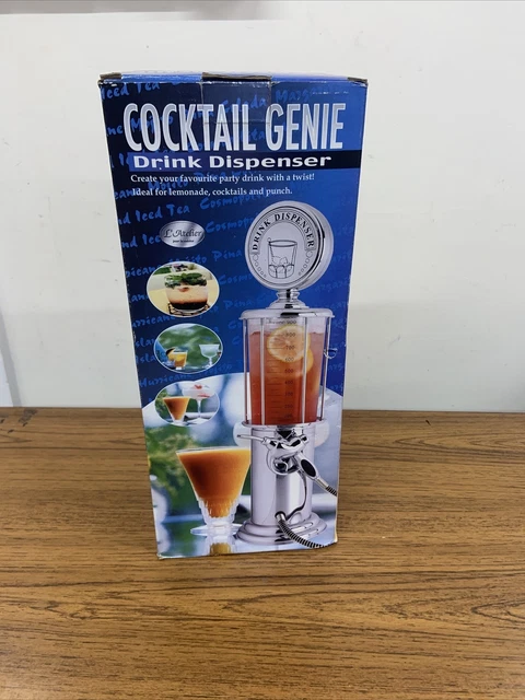 Cocktail Genie Drink Dispenser Vintage Style Americana Diner Home Bar