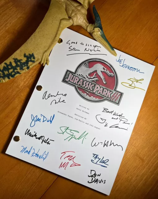 Jurassic Park III Script Signed- Autograph Reprints- Jurassic Park 3
