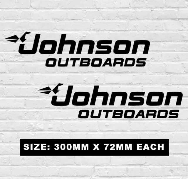 2x JOHNSON OUTBOARDS OUTBOARD MOTOR Vinyl Decal Sticker Fishing SKI Boat