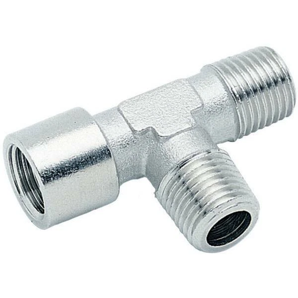 Ich raccordo a t 40303 filettatura interna 1/4 filetto esterno r1/4 1 pz