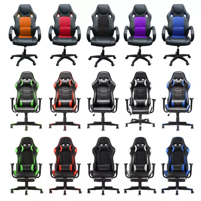 Luxury Executive Race Gaming Office Chair Gas Lift Swivel PC Computer Desk Chair