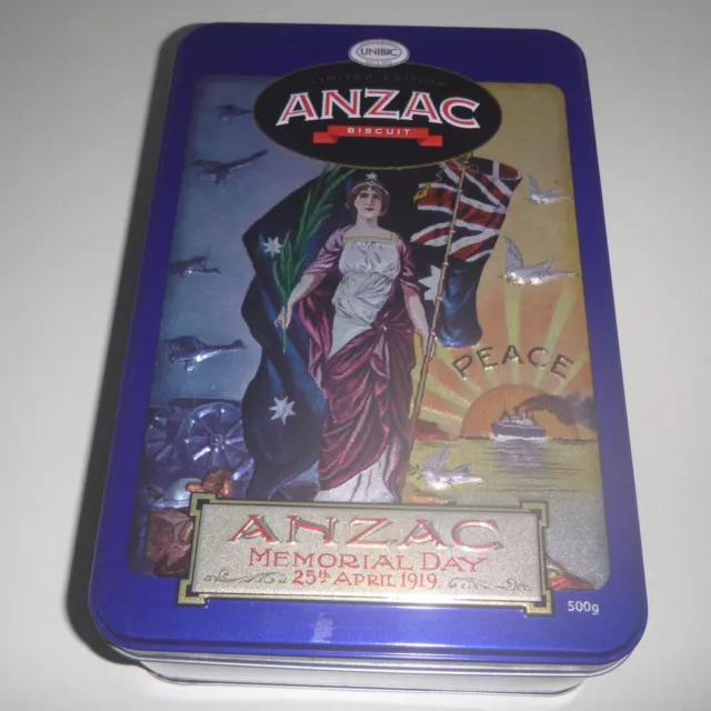 UNIBIC Anzac Tin Limited Edition  Anzac Memorial  Day 25th April 1919