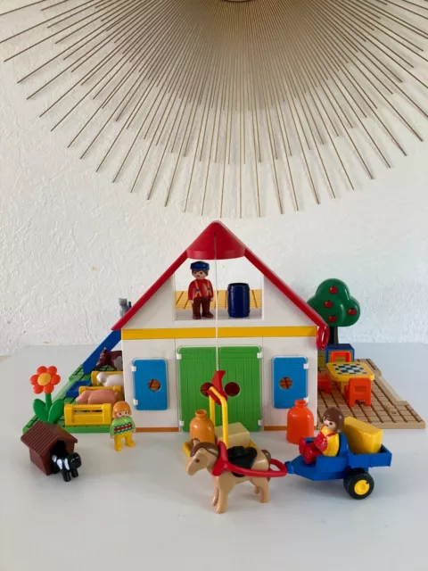 ♢ JOUET D'éveil Playmobil 123 La Grande Ferme Maison Réf: 6750