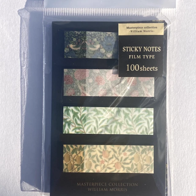 4 Sticky Notes by William Morris Film Type 100 Sheets Strawberry Thief Cray