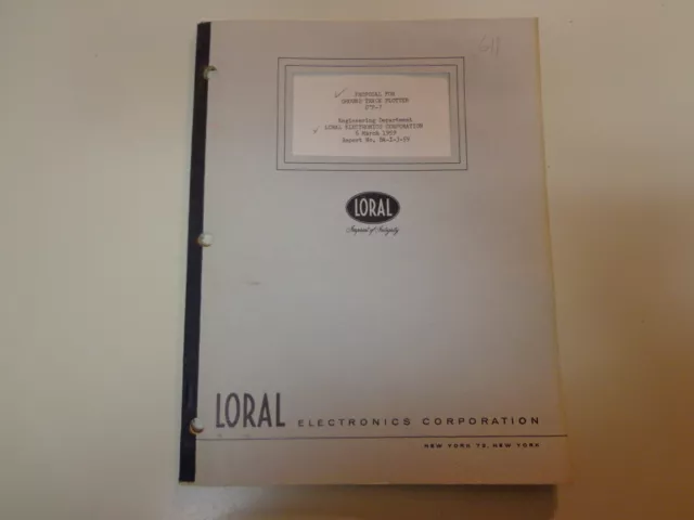 Loral Electronics traceur de piste au sol brochure 1959 aviation militaire guerre froide