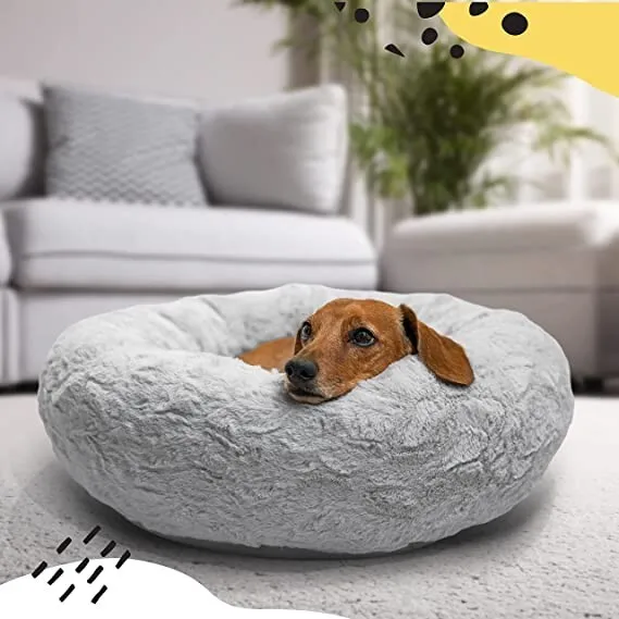 The Original Comfortable Calming Donut Cat and Dog Bed Medium 30x30