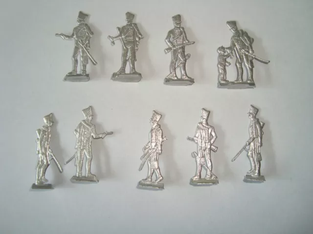 Zinnfiguren (2587) - preußische Husaren zu Fuß zur Aufklärung, 9 Figuren, 30 mm