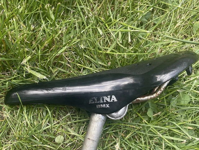 Vintage 1980s Elina TAIHEI Japan BMX Bike Old School Seat Saddle 1983 7387 Black