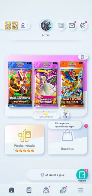 Compte Pokemon TCG Pocket Niveau 38 - 3100 Cartes + Ticket Avenir - Neuf 2024