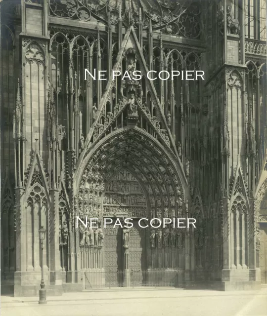 STRASBOURG la cathédrale 1904 Bas-Rhin 23 x 19 cm