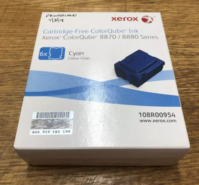 Xerox 108R00954 - Set of 6 CYAN ink blocks for ColorQube 8870 and 8880 printers