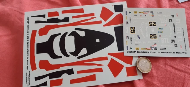 Décalcomanie Rondeau M482 #47 Graff Racing - Échelle 1/43 Le Mans 1986