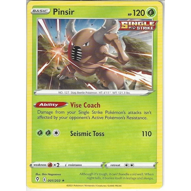 PINSIR 001/203 SWSH Evolving Skies Non Holo Rare EUR 2,32