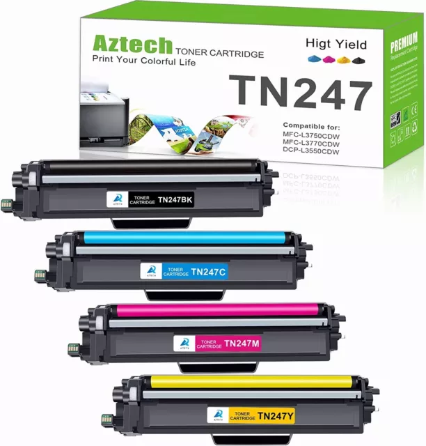 8 Toner XXL Compatible With Brother TN-247 DCP-L3510CDW HL-L3210CW DCP-L3517CDW