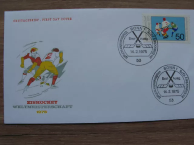 BRD / FDC 1975 Mi. Nr. 835 Eishockey WM