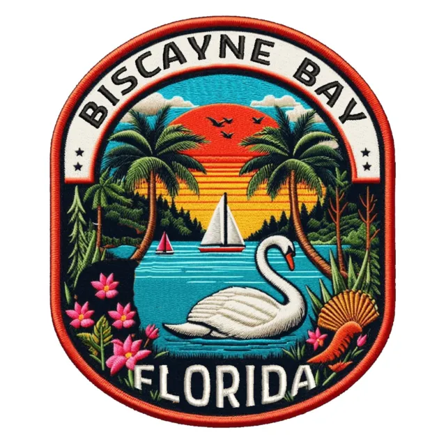 Biscayne National Park Patch Iron-on Applique Fish, Coral Reef, Florida, Travel