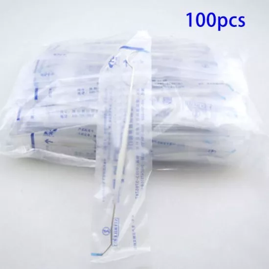 100pc Sterilized Disposable Dental Explorer Double Hook Ends Teeth Dentist Probe