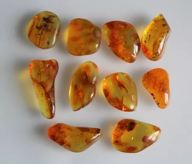 Lot of 10 Baltic yellow honey amber 40,6 g Kaliningrad amber