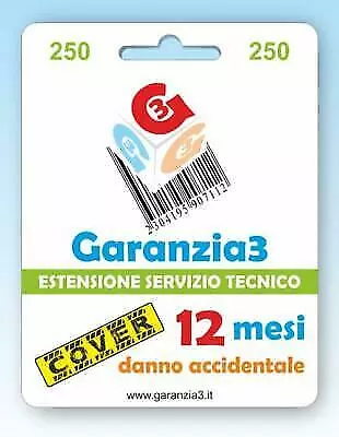 Garanzia3 G3Cit250 Assicurazione Per Danni Accidentali 12 Mesi Massimale 250€