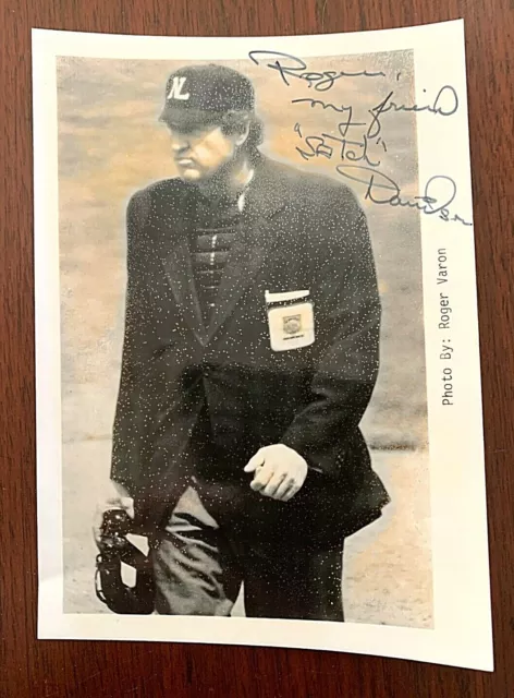 Vintg Signed Photo~Mlb Umpire-Satch Davidson~National League~Texas Hall Of Fame