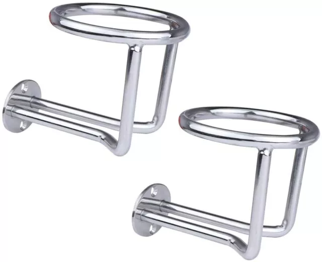 2X Marine Stainless Steel Ring Drink Cup Holder for Car /Boat/Yacht/Truck RV