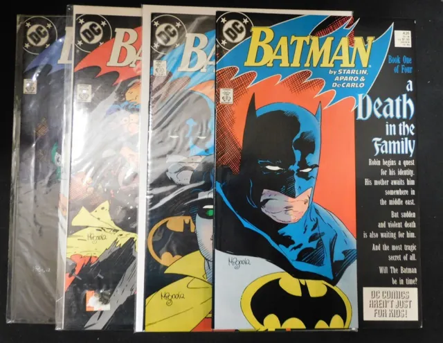 Batman 426 427 428 429 Dc Comic Set Death Family Robin 1-4 Starlin 1988 Fn/Vf
