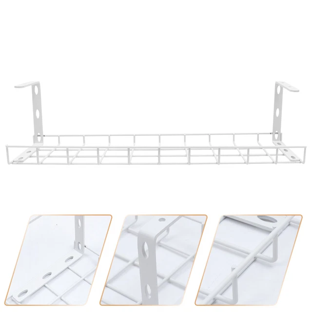 UNDER DESK CABLE Tray Basket Iron Office Desk Wire Storage Rack £34.09 ...