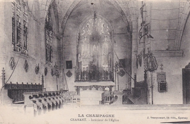 CPA 51 CRAMANT Interior of the Church La Champagne