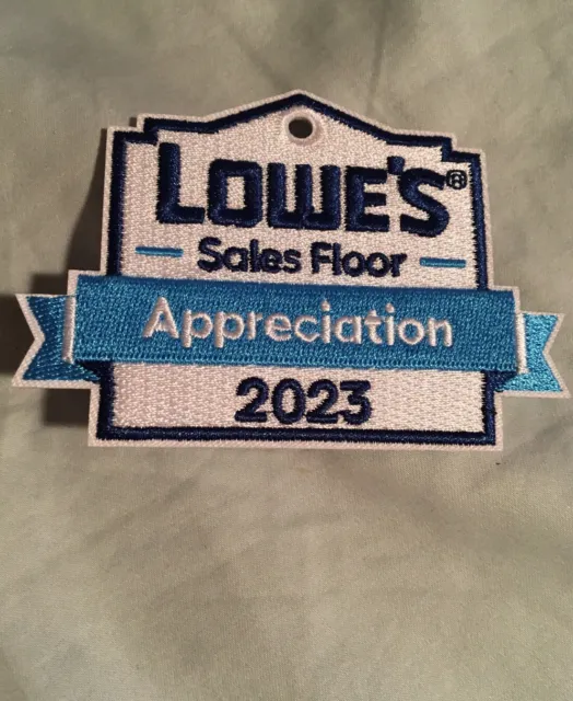 2023 Employee Appreciation Patch, Retailer Collectible Lowes, about 2.5” x 3.5”