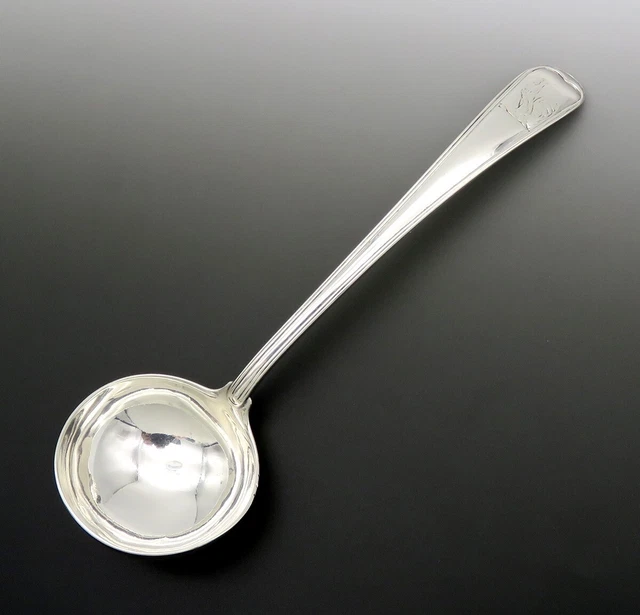 Nice English Sterling Silver Sauce Ladle Rooster Crest 7 1/4 inches
