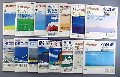 Ana All Nippon Airways Airline Timetables X 15 - 1988 1990 1991 1994 199091 1992