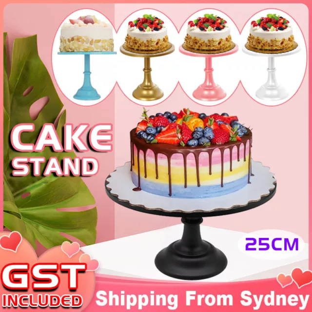 25cm Cake Stand Gold Iron Cupcake Wedding Dessert Bar Party Pedestal Fruit Tray