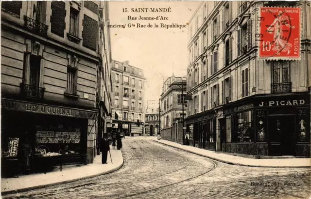 CPA AK St-MANDÉ Rue Jeanne-d'Arc ancienn Grande Rue de la République (672405)