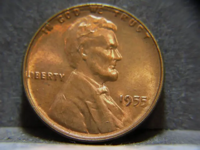 1955 Bu Poormans Ddo Lincoln Wheat Cent Penny--Die Cracks On Obverse--#554