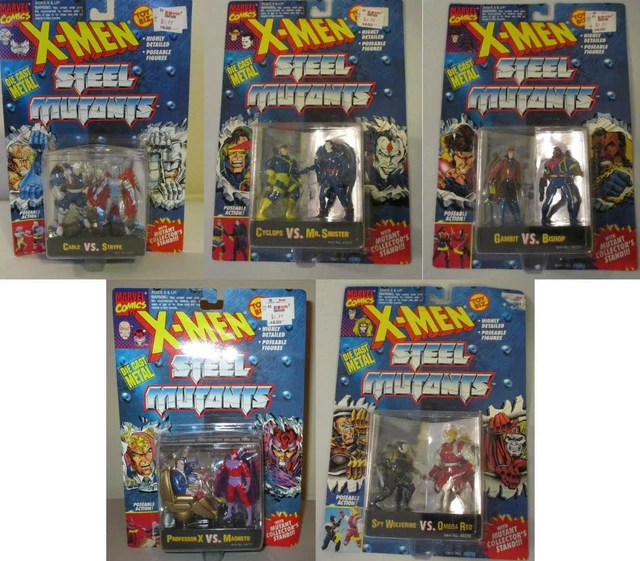 PICK 1994 X-MEN Steel Mutants Collector Stand Poseable Action Die Cast Metal NEW
