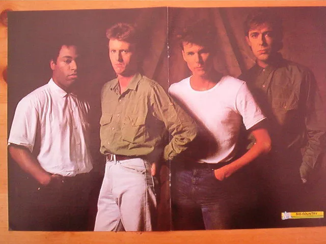 BIG COUNTRY white tees  Centerfold magazine POSTER  17x11 inches