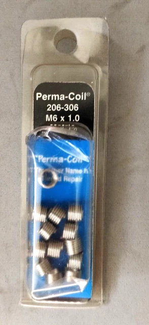 Perma-Coil M6 x 1mm | 12 Inserts  | Made in USA | Compatible with Helicoil