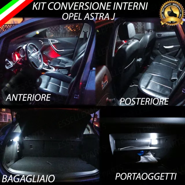 Kit Led Interni Opel Astra J Conversione Interna A Led Completa Canbus 6000K