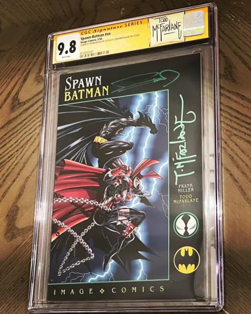 Batman Spawn 1 Cgc 9.8 Ss Signed By Todd Mcfarlane & Frank Miller Classic Mint🔥