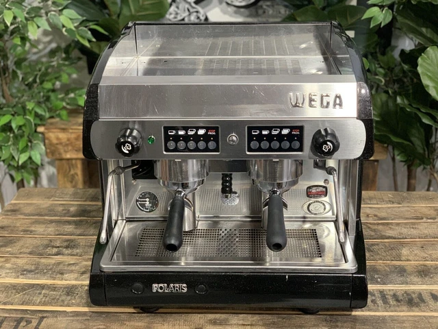 Wega Polaris 2 Gruppi Macchina Caffe' Espresso Nera Compatta Caffe' Commerciale 2