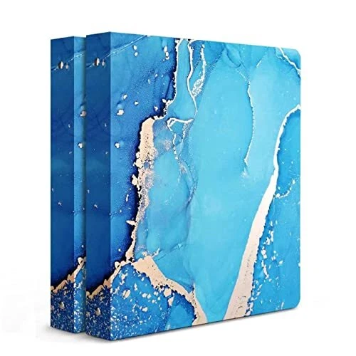 Byjoph 1 Inch 3 Ring Binder Decorative Hard Cover with 2 Pockets Binder Holds...
