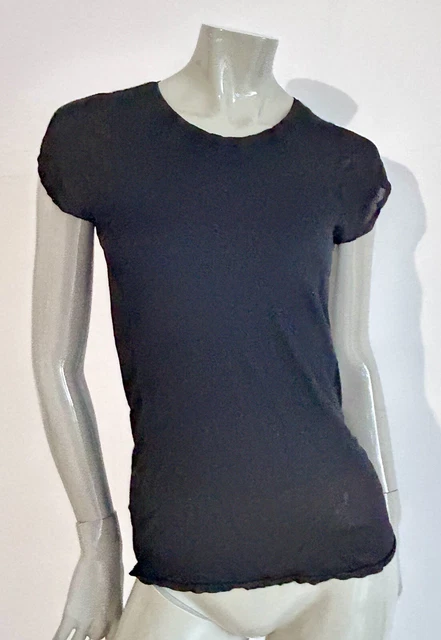 T-shirt Femme Hermès - Taille 34 - En Viscose Et Cashmere - Occasion Très Bon état - Noir