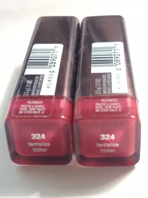 Lot Of 2 CoverGirl Lip Perfection Lipsticks 324 Tantalize SEALED