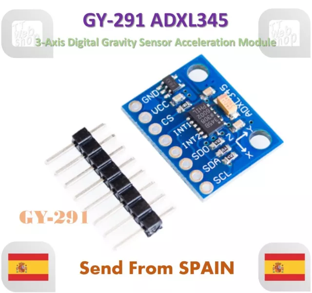 GY-291 ADXL345 3-Axis Digital Gravity Sensor Acceleration Module Tilt Sensor