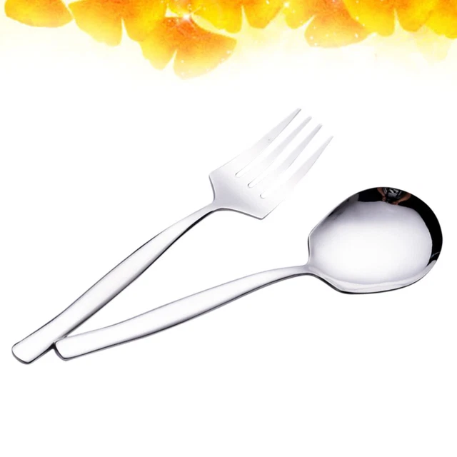 2 pz set di argenteria in acciaio inox stoviglie forchette in acciaio inox