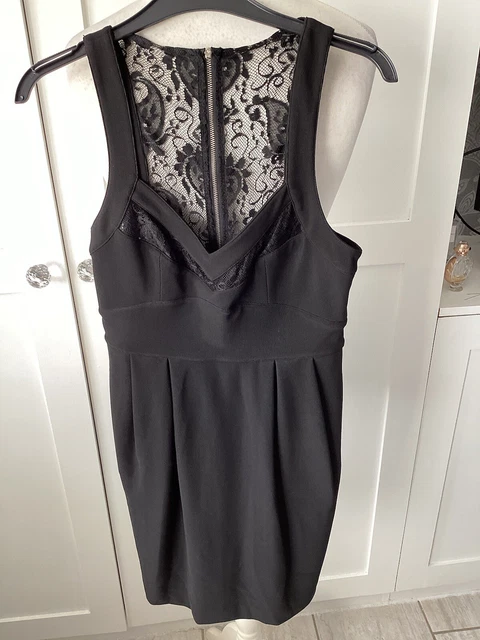 Bnwt Walter Baker Size 8 Black V Neck Lace Dress