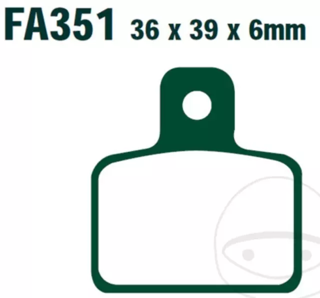 EBC Pastillas Freno FA351TT para Gas Ec MX Txt Mc Pro Cadet Rookie Réplica